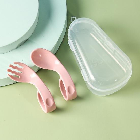 1 комплект, ложка со смещением, пищевой класс, очаровательный внешний вид, адаптивная помощь при еде, правая рука, обучение еде, вилка для ребенка, набор ложек для семьи