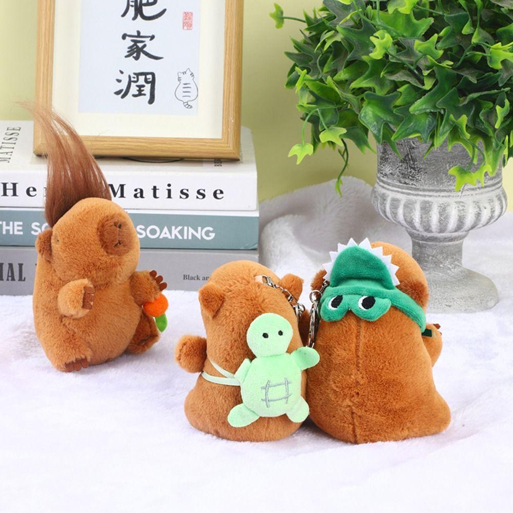 Capybara Anime Capibara Pendant PP Cotton Capybara Plush Keyring  Christmas Present