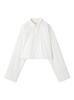 Mila Owen Cropped 09WFB254116 Easy-Care Button-Down Shirt, Women's, White,