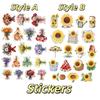 Stickers 18Pcs Watercolor hand-held bouquet decoration  for Stationery Scrapbooking Diy Diary Album  Labe  journal  stationery