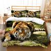 3D DUVET QUILT COVER Bedding Set 3D Grass Tiger Printed DUVET QUILT COVER Bedding Set Washed Microfiber 2 / 3 Set