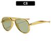 2025 Classic Oversized Oval Full Frames UV400 Beach Accessories Metal Frames Luxury Sunglasses Women Men