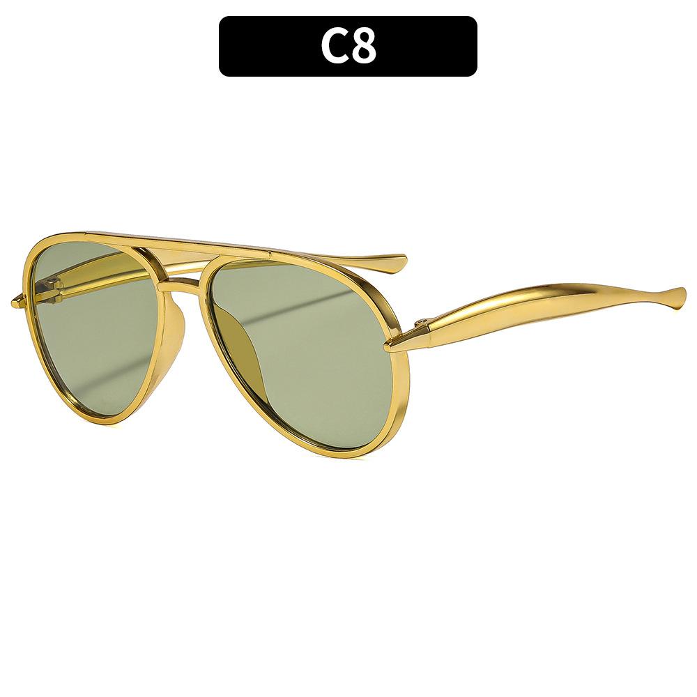 2025 Classic Oversized Oval Full Frames UV400 Beach Accessories Metal Frames Luxury Sunglasses Women Men