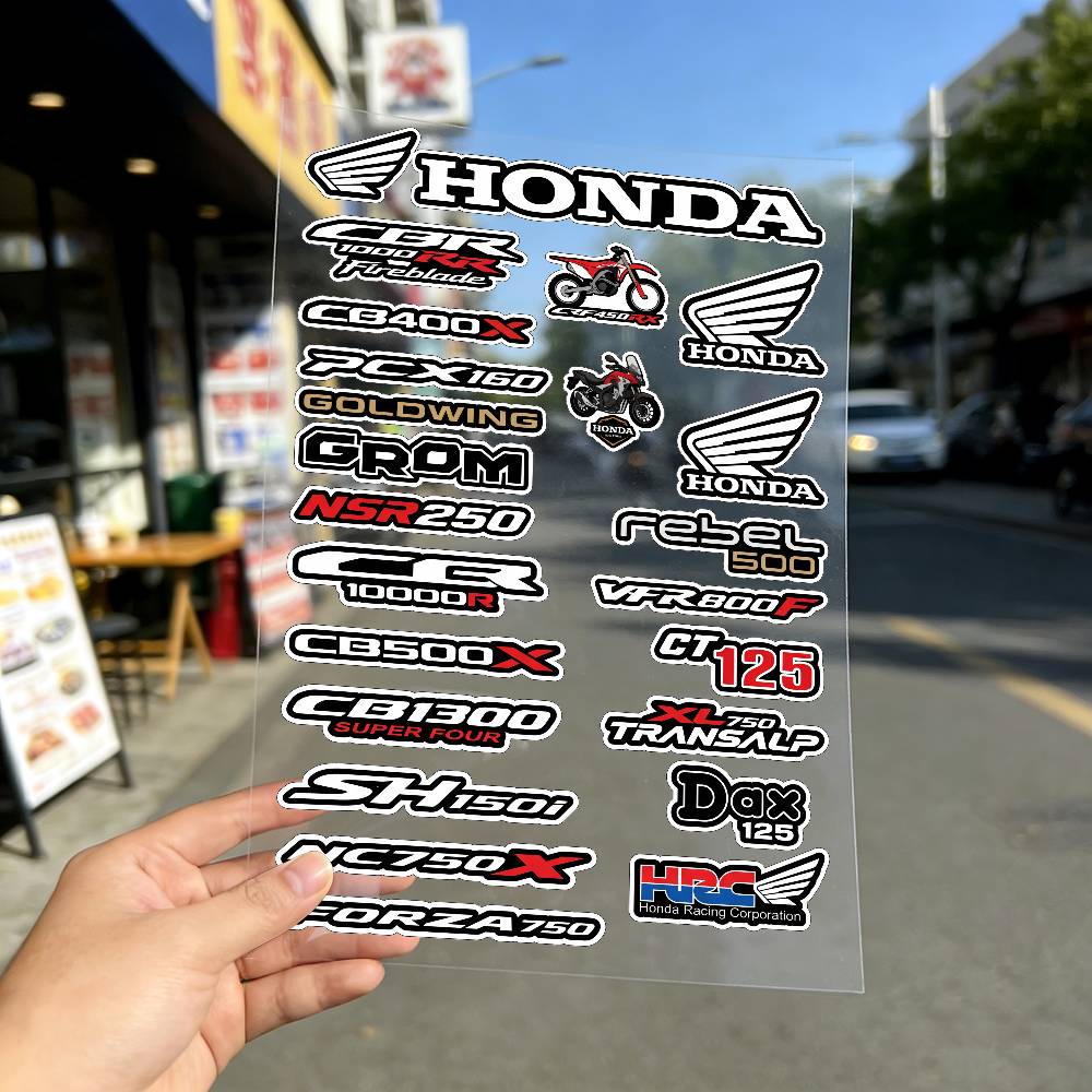 ДЛЯ HONDA HRC H WING Светоотражающие Мотоциклетные Наклейки Водонепроницаемые Виниловые Наклейки для Мотоциклетного Шлема Топливного Бака Велосипеда XL0