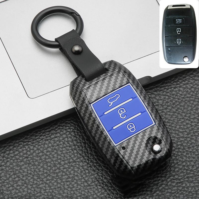 Карбоновый чехол Autosleutel Sleutelhanger Shell для Kia KX5 KX7 Rio 3 Sportage Ql Ceed Sorento Cerato K3 K4 K5 Cross Carens