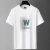 W M-6XL Мужская футболка из чистого хлопка с короткими рукавами и круглым вырезом для мальчиков