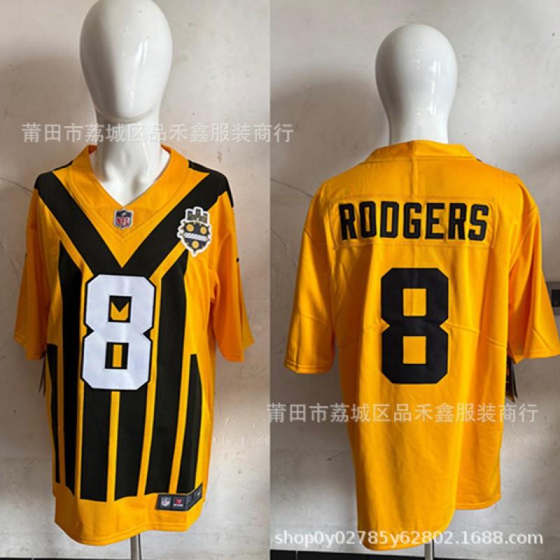 Pittsburgh Steelers Football Jersey 8 Rodgers Embroidered Cotton Sports Uniform Men Women Adult