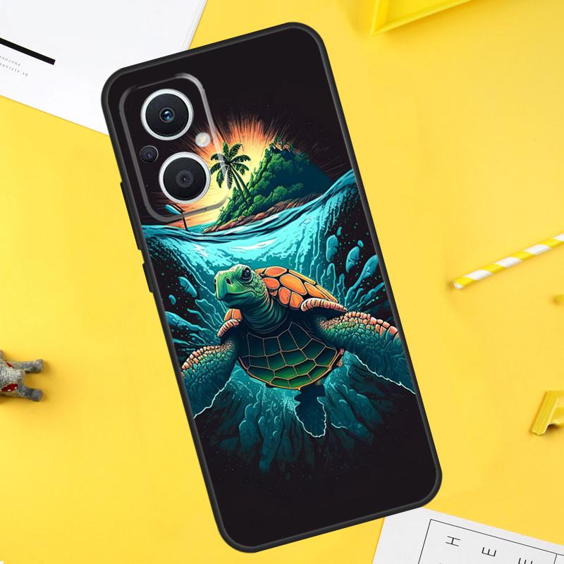 Морские черепахи Для OPPO Reno 14F 13F 12F 11F 10 11 12 13 14 Pro 8T 7 8 Lite OPPO Find X9 X8 X6 X5 Pro Чехол
