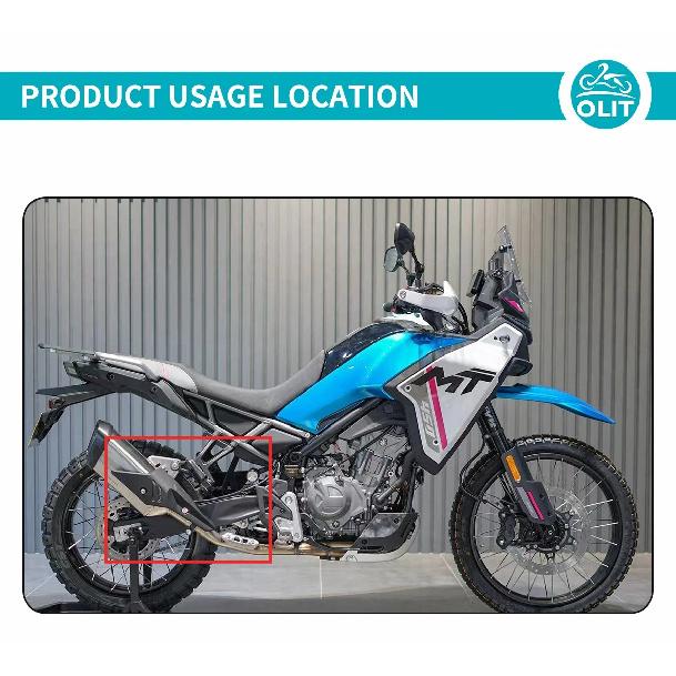 For CFMOTO 450MT Exhaust Pipe Guard CF Moto 450 MT Muffler Anti-scald Plate Protective Shell Motorcycle Original Parts