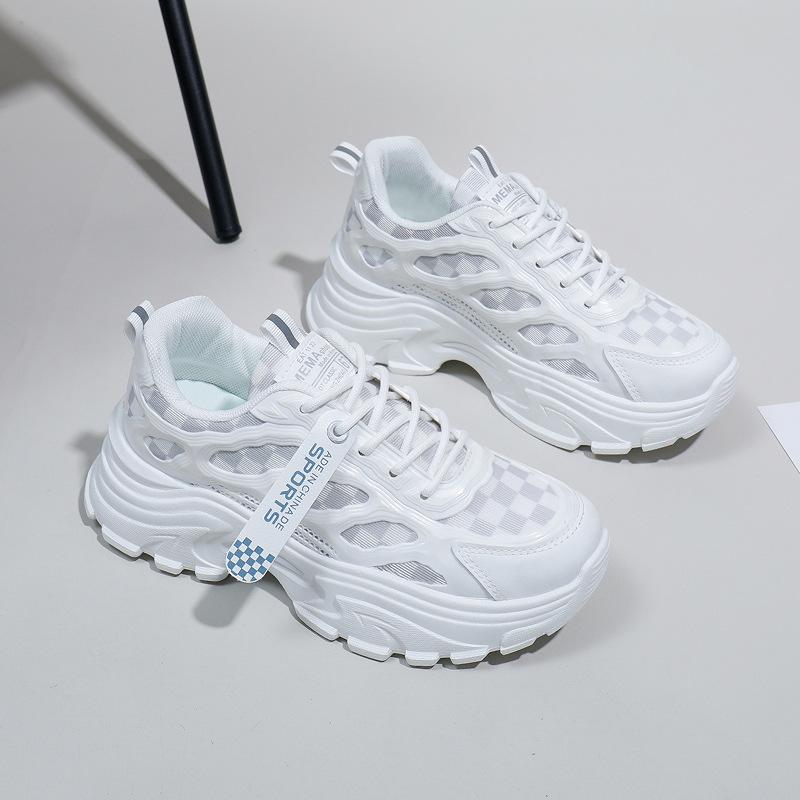 Mesh Low-Top Dad Shoes Women's Spring New Breathable Student Sports Height Increasing Leisure