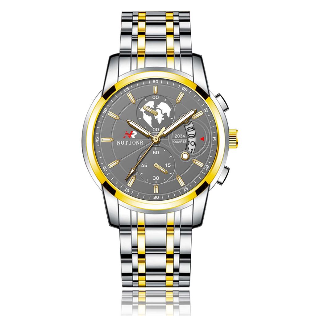 Men's Quartz Watch Classic Men's Business Watch Fashion Military Watch Analog Calendar Watch Casual Watch