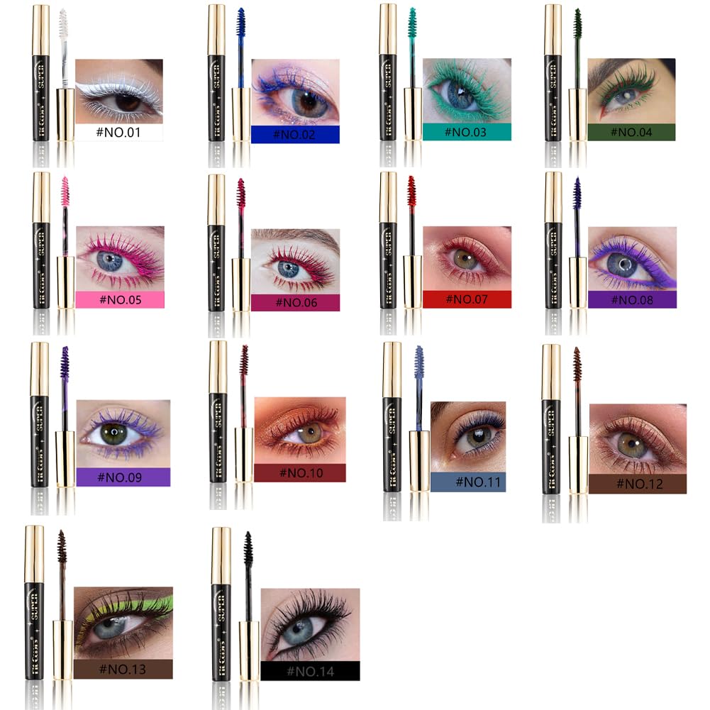 Косплей Сцена Естественные повреждения Длинная смазанная пленка может быть удалена с помощью Hot Quick No Mascara, Черный, Белый, Многоцветные ресницы, Макияж, Рождество,