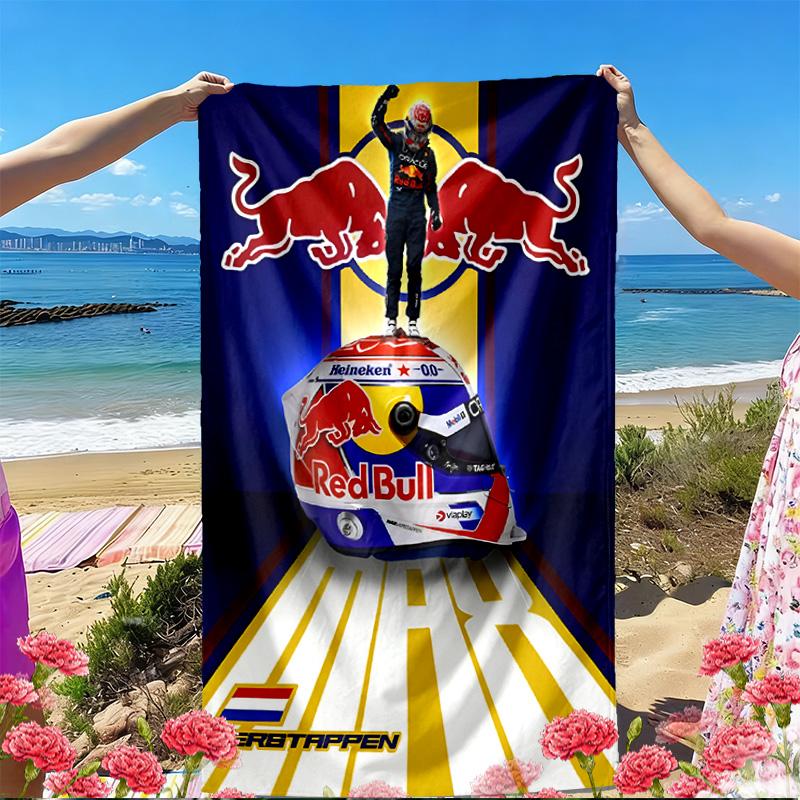 Пляжное полотенце с принтом Red Bull Racing, Универсальное легкое впитывающее пляжное полотенце для бассейна, серфинга, йоги, ванной комнаты, Идеальный подарок на день рождения, праздник