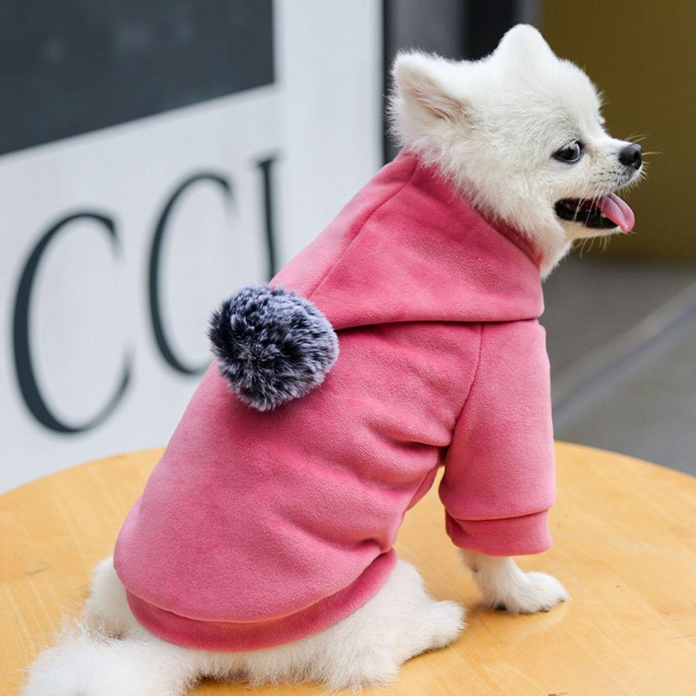 Soft Fleece Jacket Winter Hairball Pajamas Cat Hooded Hairball Coat Puppy Clothing Pet Clothes