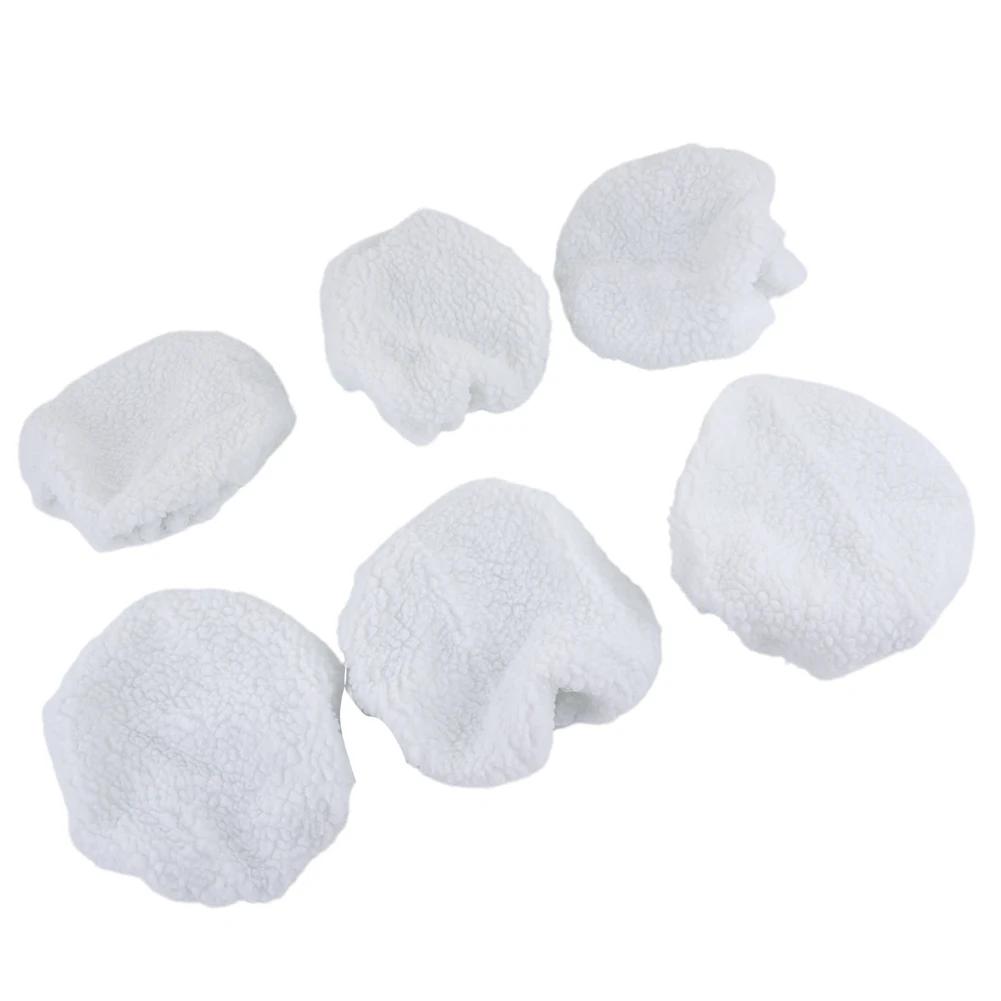 Легко устанавливаемые полировальные насадки, подходящие для 240-мм насадок, для автомобилей и мебели, мягкий шерстяной материал 6 шт.