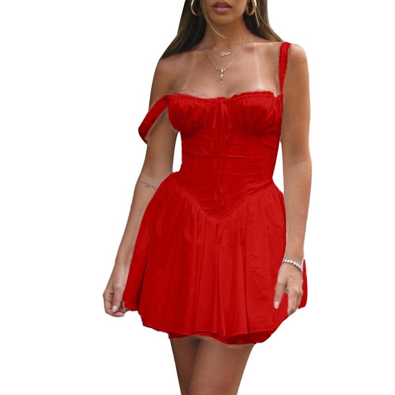 Летнее А-силуэтное мини-короткое белое платье на шнуровке для женщин, модное кружевное сексуальное платье для женщин, элегантное повседневное платье с высокой талией для клуба