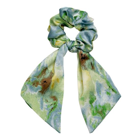 Hair Tie for Women, Silk-Like Fabric Soft Touch Hair Rope, Artistic Oil Painting Print Hair Band for Low Ponytail Versatile Hair Accessories