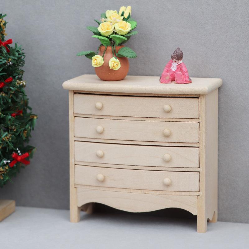 1:12 кукольных домиков, мебель для спальни, кукольный домик, миниатюрный прикроватный столик, серия шкафов для хранения, ящики, модель, декор, игрушки, аксессуары