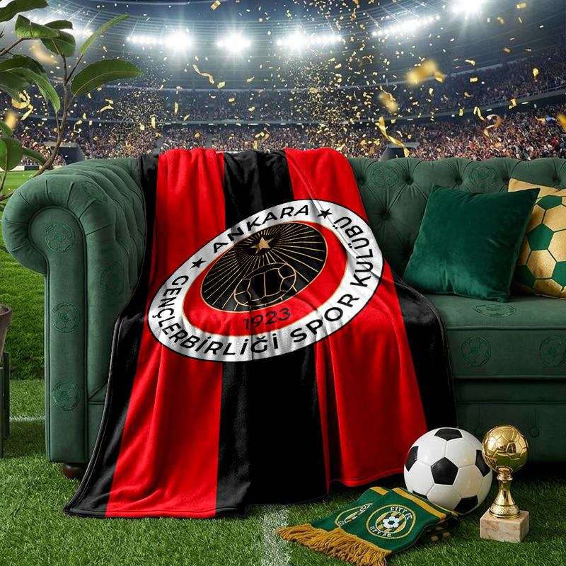 Genkelbigli Club Sports Blanket Flannel Throw for Sofa, Indoor, Camping, Living Room, Office, Chair, And Bed Soft Birthday Gift