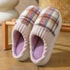 Хлопковые тапочки осень и зима плюшевые теплые 2025 новые парные домашние комнатные толстая подошва нескользящие хлопковые мопы