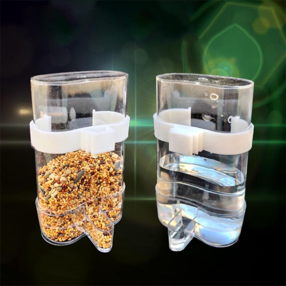 Canary Storage Container Parakeet Bird Water Dispenser Food Feeder Bird Waterer Bird Water Feeder