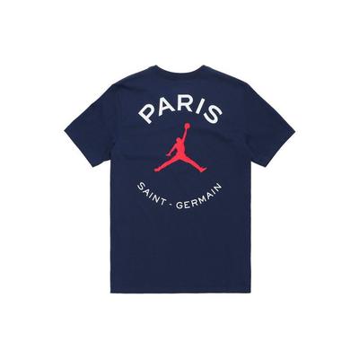 Спортивная футболка с коротким рукавом и логотипом Paris Saint-Germain, мужские топы синего цвета DB6515-410