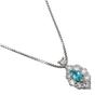Paraiba tourmaline Necklace PtPlatinum/diamond 2.1g Women Used