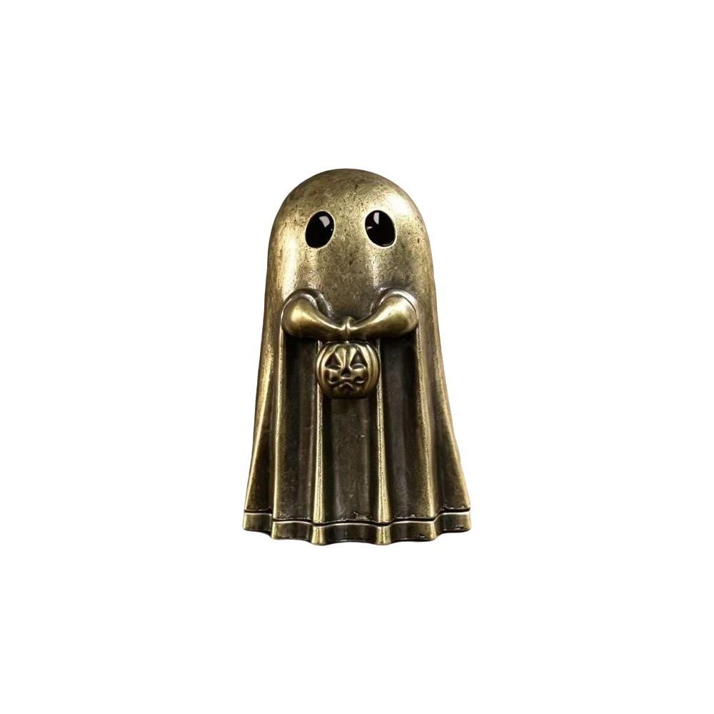 Bronze Pumpkin Ghost Incense Holder Zinc Zinc Zinc Alloy Small Specter Incense Burner Desk Decor