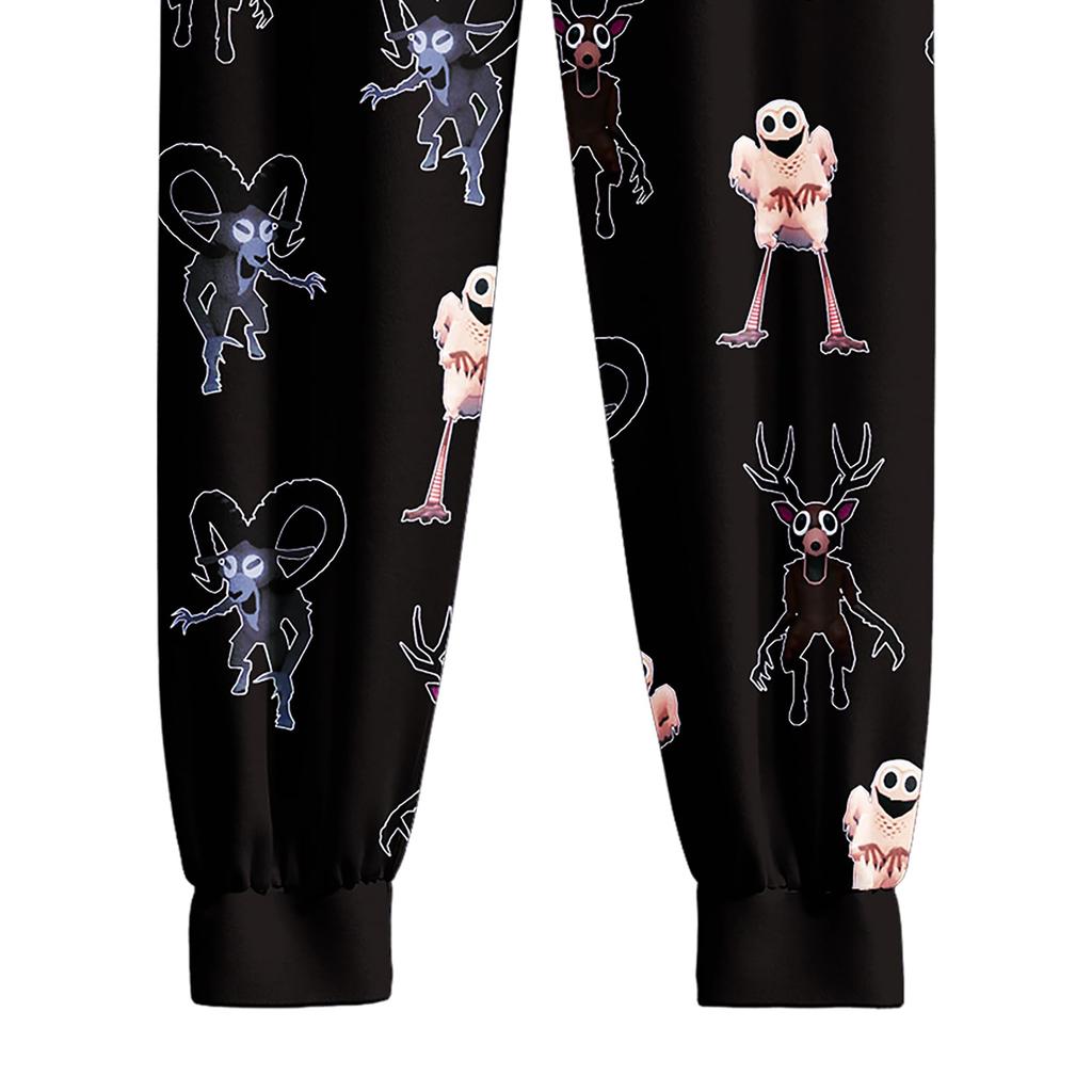 Parent-Child Printed Cute Forest Pyjamas Shirt And Pants Set For Boys Long Sleeve Suit