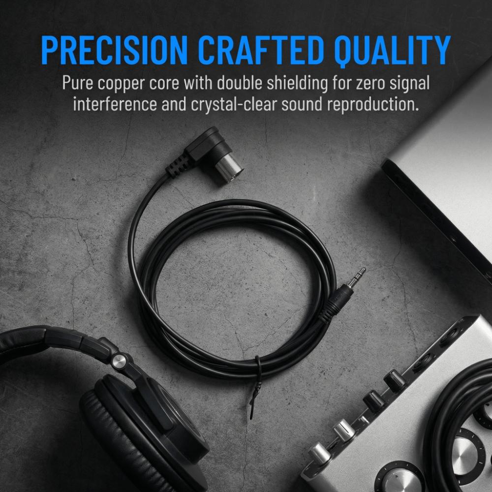Professional 3.5mm to DIN 8PIN Cable 3.5mm to DIN 8PIN Converter Cable Audio Equipment Connection
