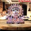 2D Flat Ferris Wheel Acrylic Sign Decorative Plaque, Waterproof Artwork Tabletop Decoration for