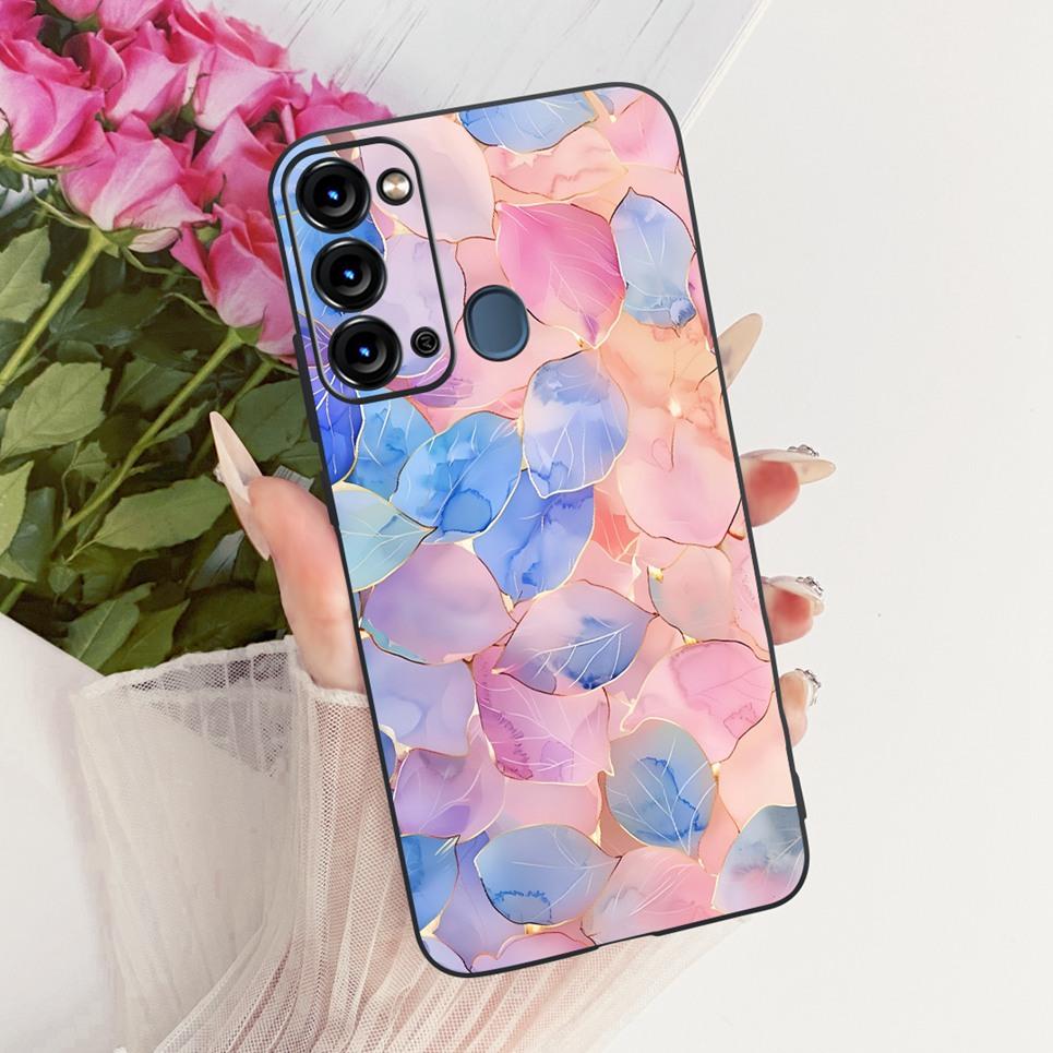 Soft Clear Silicone Casing For Itel Vision 3 Turbo Phone Case Vision 2S Cover Cartoon Cat Dragon Flower Butterfly Pattern Coque