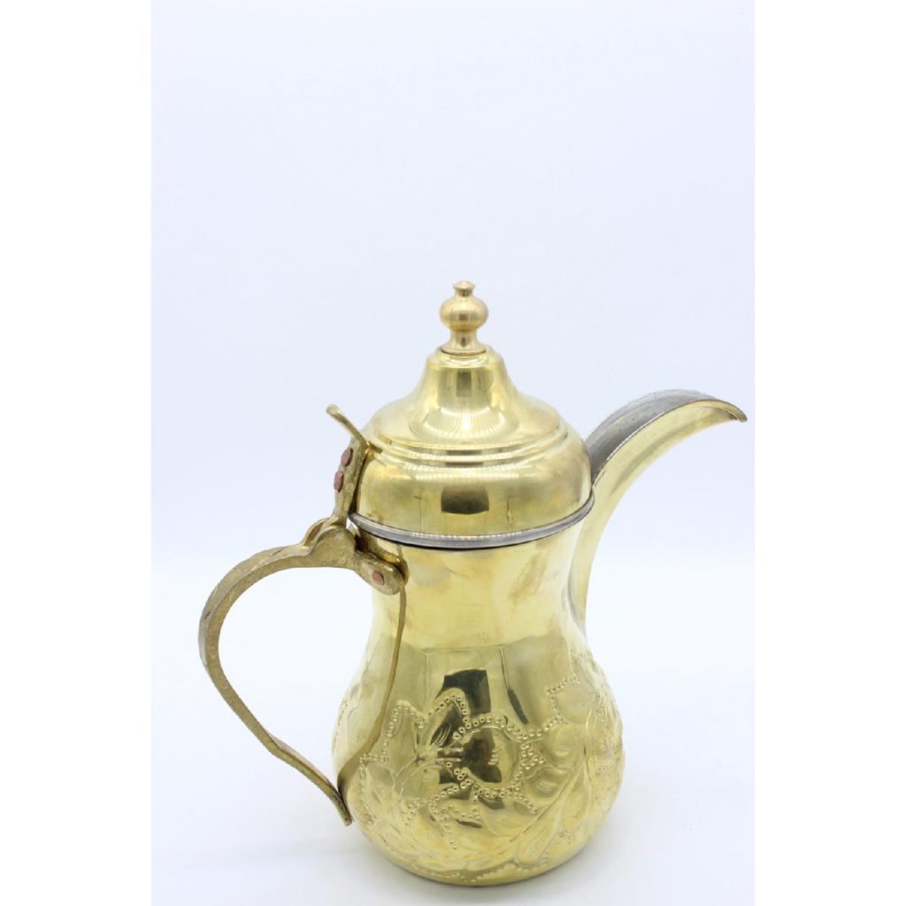 Вышитый рукой цвет золота кофейника Далла Мрра картины лист 22 см