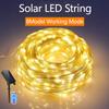 Новые Рождественские гирлянды с быстрой зарядкой от солнечной панели, уличное освещение для декора кемпинга, с 17-кнопочным РЧ-пультом дистанционного управления с регулировкой яркости
