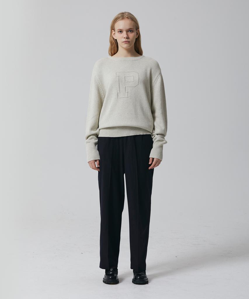 PUBLICFIGURE Wool Blend Easy Pants_Navy