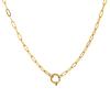 Stainless Steel Diy Basic Live Mouth Chain 12 Birthstone Pendant Necklace Furnace Vacuum Plating 18K Gold Color Retention