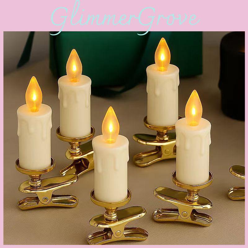 Рождественская елка, зажимные свечи, пластиковые поделки для украшения вечеринок и особых событий