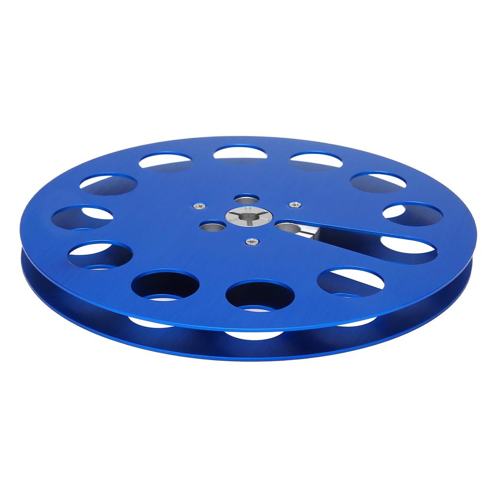 1 4 7 Inch Empty Tape Reel Aluminum Alloy 11 Hole Universal Opening Machine Part Recording Takeup Reel Blue