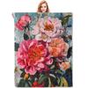 Peony Flower Flannel Blanket Soft Warm Lightweight Throw Women