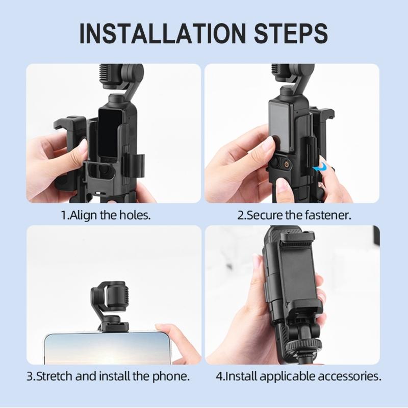 Phone Bracket Teleprompter Stand Grip For Pocket 3 Camera Stabilization Gimbal Teleprompter Mount Accessory