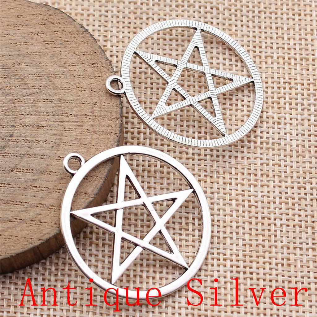 Hollow Pentagram Charms Pendant For Bracelet Necklace Jewelry Making Craft Findings