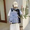 Женщины путешествия холст хит цвета рюкзак консервативный стиль школы большой рюкзак