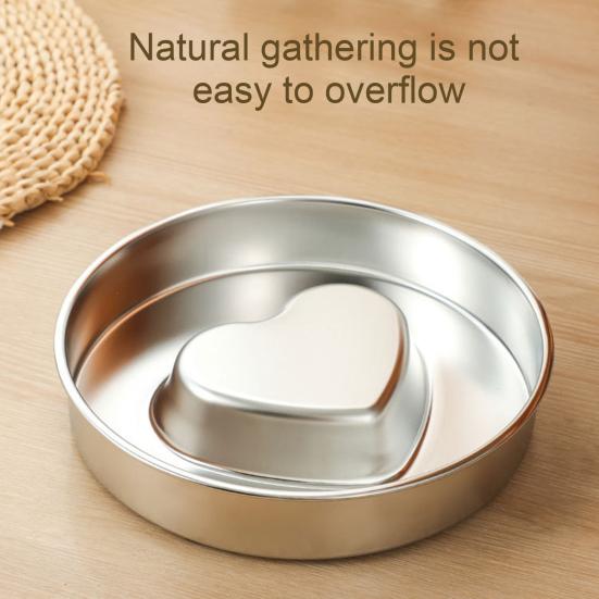 Slow-Eating Dog Bowl Heart-Shaped Ridge Anti-Slip Design Bloating Prevention Dog Dish Pet Digestion Aid Bowl