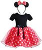 Трансформация платье принцессы платье комплект узор в горошек косплей платье для девочек юбка пачка детский танцевальный костюм маскарадный костюм [CQDY] как у Минни (Детский +