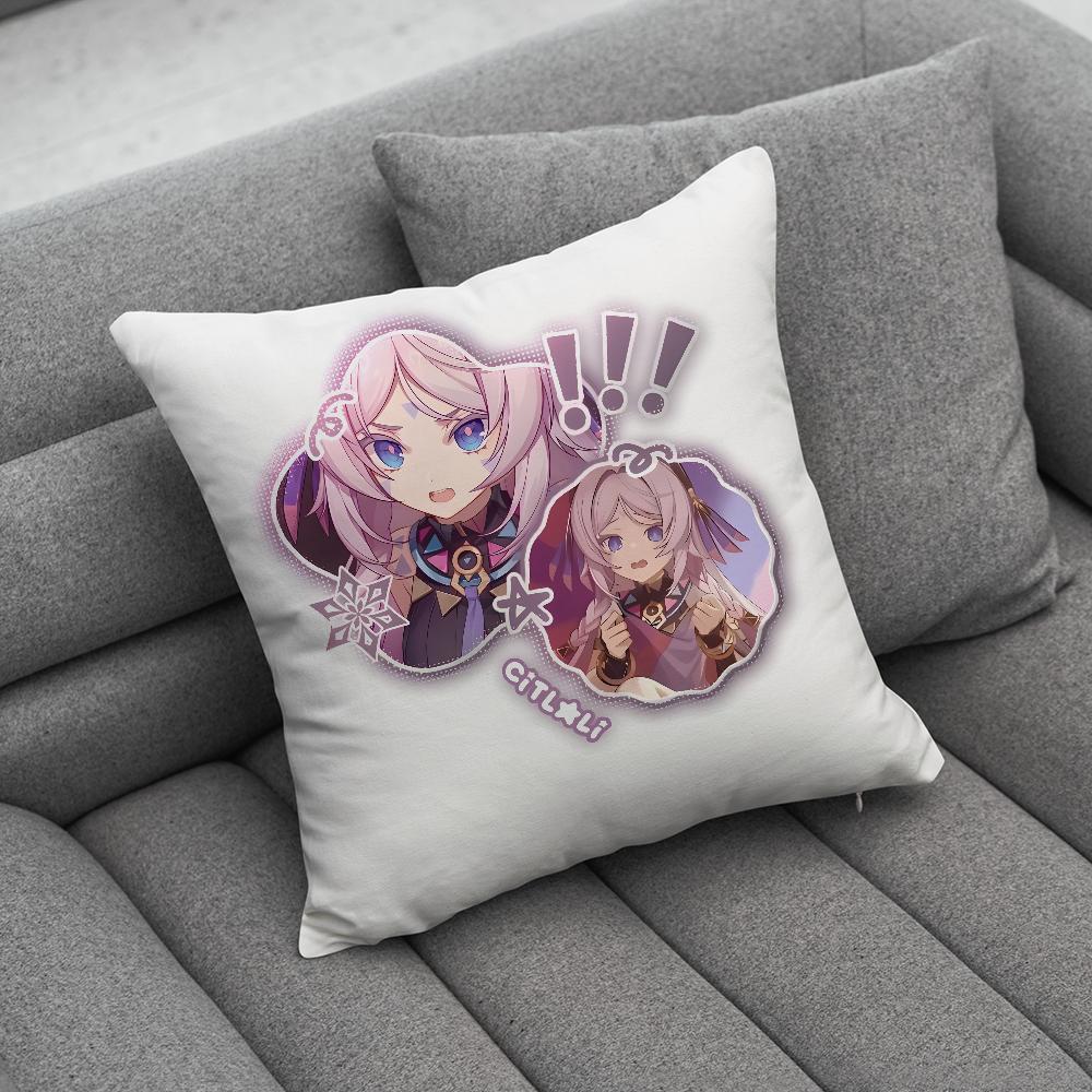 GGenshin Impact Citlali Pillow Case Soft Cushion Cases for Farmhouse Sofa Decor Home Decorations and Protector