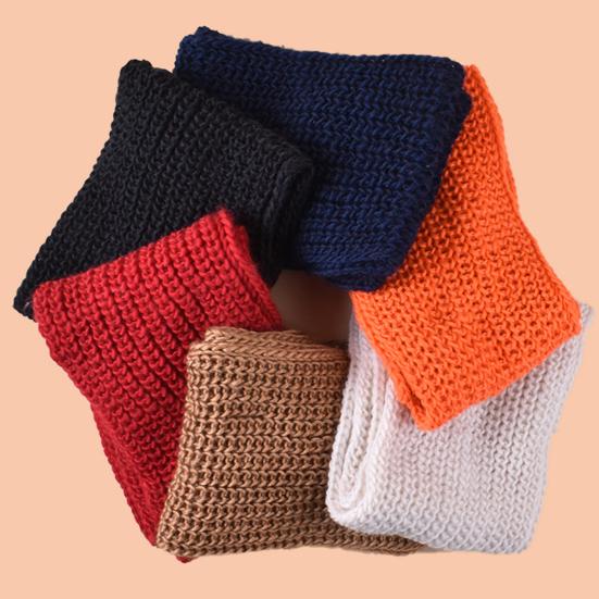 Женский шарф, однотонный, утолщенный, теплый шарф, осенне-зимний, ветрозащитный, эластичный, шейный платок, модный аксессуар