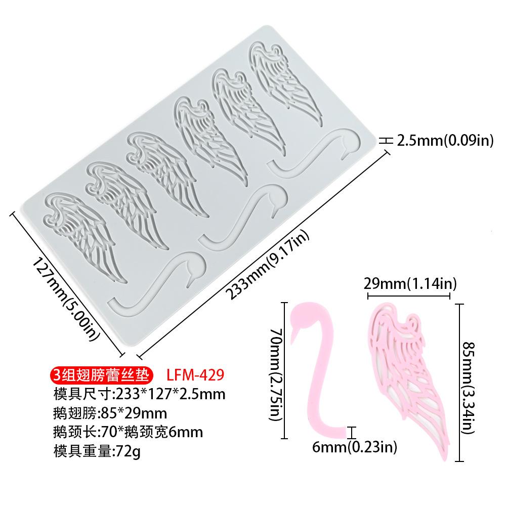 Lobster Crab Fishbone Animal Shape Silicone Cake Lace Mold Butterfly  Swan Cake Decorating Tool DIY French Dessert Baking Tool