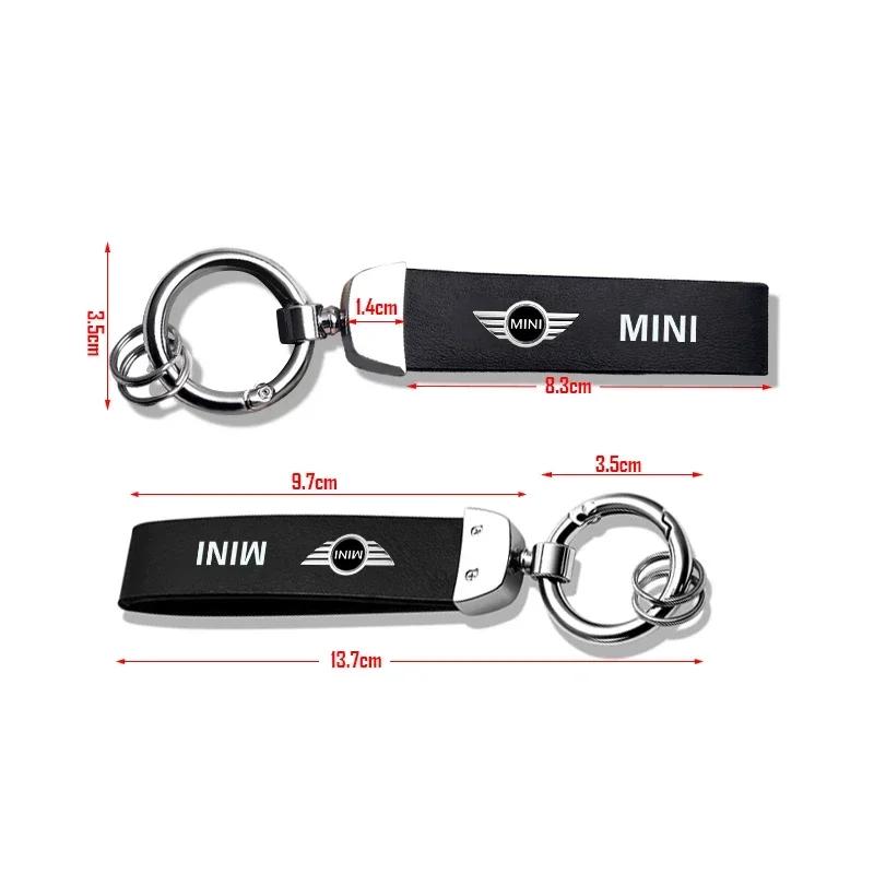 Leather Car Keychain Key Chain Ring Key Holder Accessories For Mini Cooper JCW Works F54 F55 F56 F57 F60 R50 R52 R53 R55 R56 R57 gqtsu22