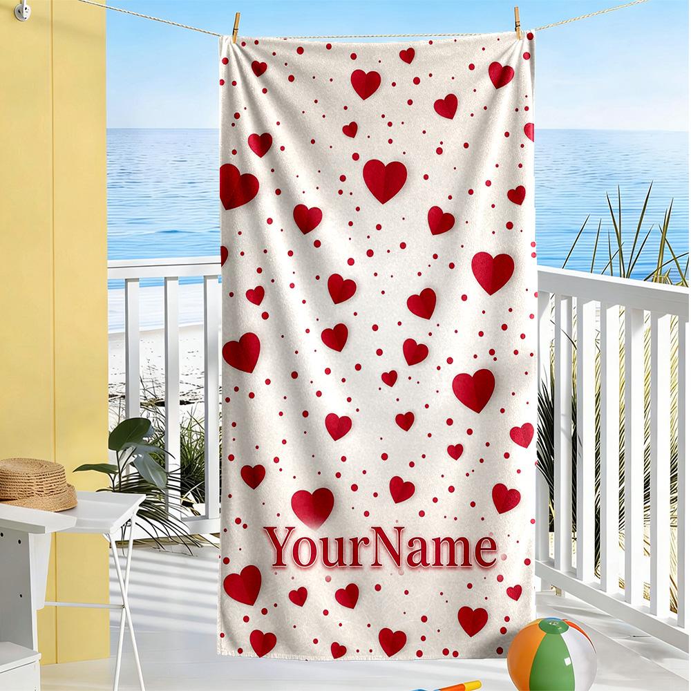 Rose Customize Your Name Beach Towel Quick-Dry Soft Microfiber Portable for SwimmingBeachCamping Travel Beach AccessoriesGym