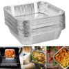 10/30Pcs Disposable Aluminum Foil Pans Waterproof & Oil-Proof Square Baking Foil Box High-Temperature Resistance Baking Pan